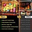 LED Note Board with Colors,30 x 20 cm Led Drawing Board for Kids,Light Up Acrylic Dry Erase Boards with Stand,Christmas & Birthday Gifts,Black