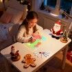 LED Note Board with Colors,30 x 20 cm Led Drawing Board for Kids,Light Up Acrylic Dry Erase Boards with Stand,Christmas & Birthday Gifts,Black