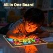 LED Note Board with Colors,40 x 30 cm Led Drawing Board for Kids,Light Up Acrylic Dry Erase Boards with Stand,Christmas & Birthday Gifts
