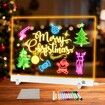 LED Note Board with Colors,35 x 25 cm Led Drawing Board for Kids,Light Up Acrylic Dry Erase Boards with Stand,Christmas & Birthday Gifts