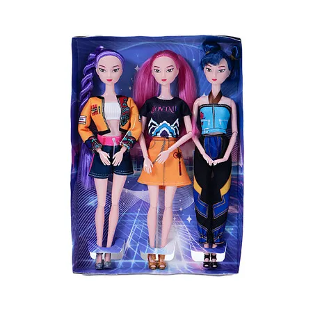 K pop Demon Hunters Toys, Demon Hunters Dolls for Girls, Huntrix Rumi, Mira, Zoey Doll and Figurine Clothing Accessories for Fans, Style A