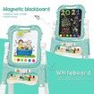 Art Easel for Kids,Adjustable Standing Rotatable Double Sided Easel with Painting Accessories for Boys and Girls Green