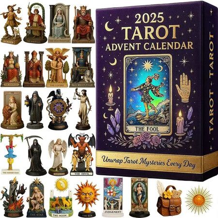 Tarot Christmas Advent Calendar 24 Tarot Cards Christmas Countdown For Home Table Decor Party Centerpiece For Women And Couples