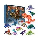 3D Printed Chameleon Dinosaur Advent Calendar 12 Miniature Figurine Lifelike Eyes Movable Joints Creative Desk Toy Set Holiday Countdown Birthday Gift