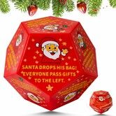 Red Santa Swap Gift Exchange Dice, Exchange Gift Christmas Stocking Stuffers for Teen Men Women, Dice Party Gifts for Xmas