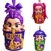 3pcs Kpop Demon Slayer Ramen Cup  8Cm Acrylic Christmas Ornament Pendant Holiday Gift Xmas Tree Hanging Decor Birthday