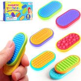 Sensory Fidget Magnet Toys for Boys Girls Age 3 and Up, Silicone Magnetic Sliders Stress Fidgets for Autism, Anxiety Relief Small Fidget Toys