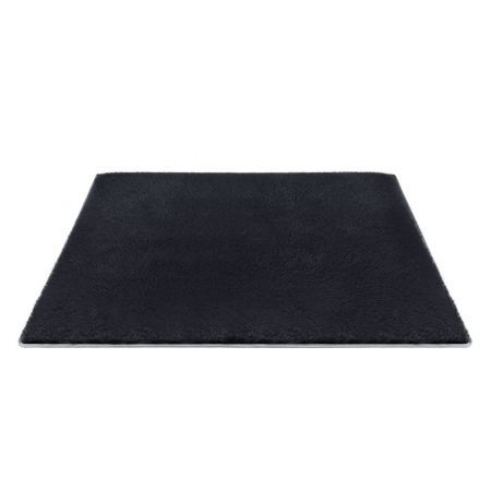 Artiss Floor Rug 200x230cm Plush Area Shaggy Rug Living Room Bedroom Carpet Black