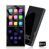64GB MP3 Player, Music Player with Bluetooth, High Capacity Battery MP3 Player, Portable Lossless Sound Music Player with FM Radio E Book Reading