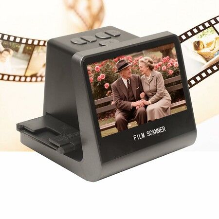 Film Scanner Slide Converter 22MP HD Photo Digitizer 5 Inch Screen Turns Negatives and Slides to Digital Photos Suitable for 135 110 126 KPK Super 8
