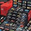48PCS Diecast Metal Toy Car Pullback Truck Container Boys Kids Mini Parking Presents Christmas Birthday Gift