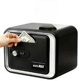 Pretend Play Simulation Piggy Bank  Password Money Safe  Secure Password  Coin Bank  Kids Chirstmas Holiday Gift COL Black