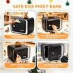 Pretend Play Simulation Piggy Bank Password Money Safe Secure Password Coin Bank Kids Chirstmas Holiday Gift COL Black