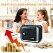 Pretend Play Simulation Piggy Bank Password Money Safe Secure Password Coin Bank Kids Chirstmas Holiday Gift COL Black