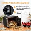Pretend Play Simulation Piggy Bank Password Money Safe Secure Password Coin Bank Kids Chirstmas Holiday Gift COL Black