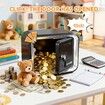 Pretend Play Simulation Piggy Bank Password Money Safe Secure Password Coin Bank Kids Chirstmas Holiday Gift COL Black