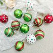 46 Piece Grinch Themed Christmas Tree Cane Set Green Monster Ornaments & Painted Ball Pendants Decoration