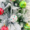 46 Piece Grinch Themed Christmas Tree Cane Set Green Monster Ornaments & Painted Ball Pendants Decoration