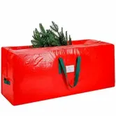 Christmas Tree Storage Bag Fits Up To 9 ft Artificial Trees,Zippered Bag,Carry Handles,Durable Waterproof Material,Protects Against Dust and Moisture,Red