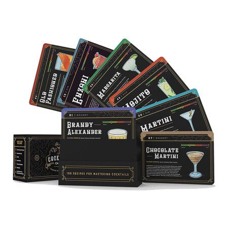 Cocktail Cards, 100 Cocktail Recipes to Master Cocktails in Bartender Flashcard Form with Step by Step Cocktail Instructions and Video Instructions