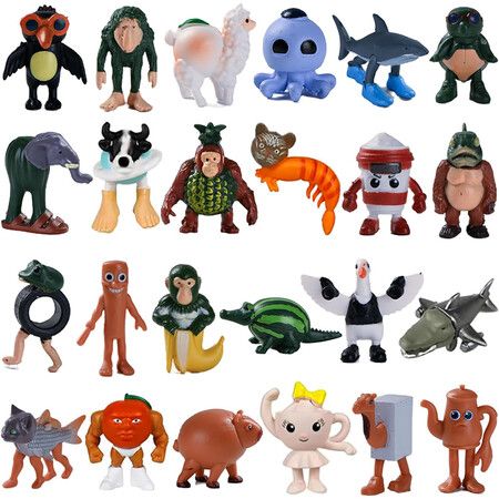24PCS Italian Brainrot Toys, Italian Brainrot Character Models Figures Toys, Collectible Animals Figurine Doll Gifts for Fans