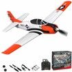 RC Plane for Beginners,4CH WWII RC Airplane Remote Control Plane RTF with 2 Batteries and Xpilot Stabilization Stystem,One-Key Aerobatic (Red)