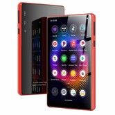 64GB MP3 Player with Bluetooth and WiFi,MP3 Player for Kids with Spotify,Play Store,Audible,5.0In Touch Screen Music Player,Red