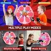 Music Boxing Machine for Kids,Smart Boxing Equipment with Gloves,Wall Mounted Boxing Set for Home,Office,Gym Pink