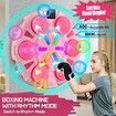 Music Boxing Machine for Kids,Smart Boxing Equipment with Gloves,Wall Mounted Boxing Set for Home,Office,Gym Pink