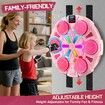 Music Boxing Machine for Kids,Smart Boxing Equipment with Gloves,Wall Mounted Boxing Set for Home,Office,Gym Pink
