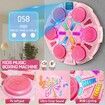 Music Boxing Machine for Kids,Smart Boxing Equipment with Gloves,Wall Mounted Boxing Set for Home,Office,Gym Pink