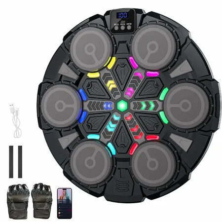 Smart Music Boxing Machine,Wall-Mounted Bluetooth Boxing Machine,9-Speed Rhythm Mode Adjustment,Electronic Boxing Machine Wall Mounted Music Boxing Game