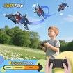 Foam Fighter Jet Drone for Kids, RC Plane Easy to Fly Remote Control Airplane with Auto Hovering, 360 Degree Flip and 2 Batteries