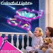 4DRC V40 RC Planes, Remote Control Butterfly,Drone with LED Lights, RC Quadcopter, 3D Flip,Flying Airplane Toys for Beginners, Boys and Girls, 2 Battery
