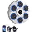Smart Music Boxing Machine,Wall-Mounted Bluetooth Boxing Machine,9 Speed Rhythm Mode Adjustment,Electronic Boxing Machine Wall Mounted White