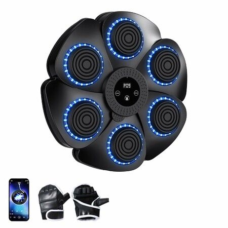 Smart Music Boxing Machine,Wall-Mounted Bluetooth Boxing Machine,9 Speed Rhythm Mode Adjustment,Electronic Boxing Machine Wall Mounted