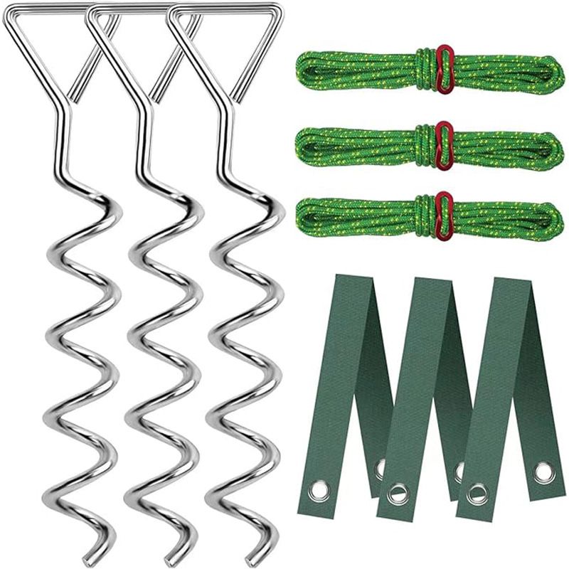 Tree Stake Kit,Heavy-Duty Spiral Stakes And Supports For Straightening ...