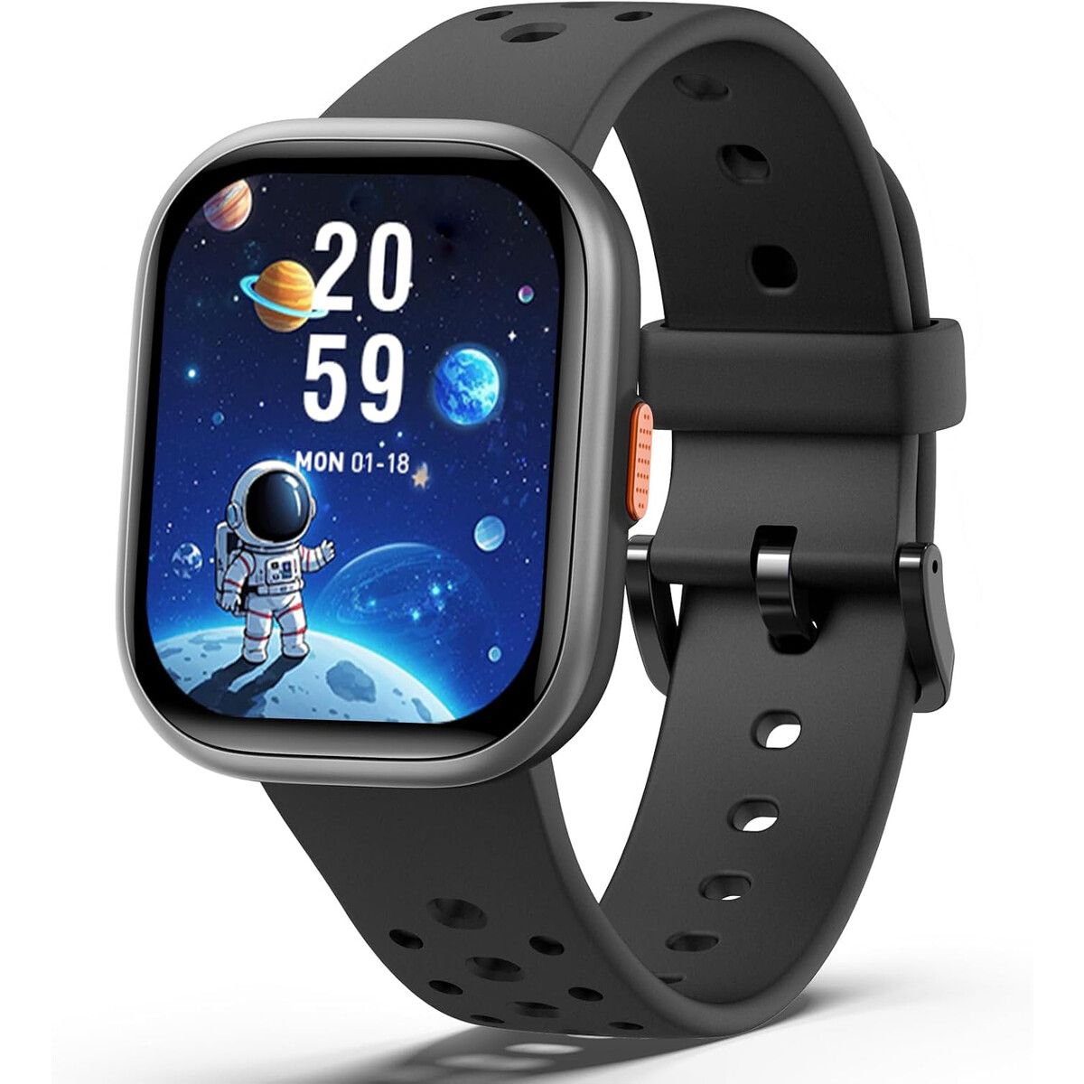 Kids Smart Watch Fitness Tracker,1.85In Screen with 12 Puzzle Games,Sleep Monitor,Pedometer,Waterproof Activity Tracker Black