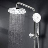 2 in 1 Shower WELS 3 Star 9.0 litres /Minute WELS Registration S12968 Rain Shower Head 8Inch Hose Set Round Overhead Handheld 3 Mode Rainfall