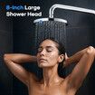 2 in 1 Shower WELS 3 Star 9.0 litres /Minute WELS Registration S12968 Rain Shower Head 8Inch Hose Set Round Overhead Handheld 3 Mode Rainfall
