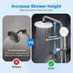 2 in 1 Shower WELS 3 Star 9.0 litres /Minute WELS Registration S12968 Rain Shower Head 8Inch Hose Set Round Overhead Handheld 3 Mode Rainfall