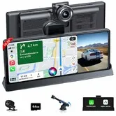 Car Tablet Pro Max 10.26In Car Play Screen Designed for Apple & Android Touchscreen Portable CarPlay Screen with Dash Cam GPS Navigation