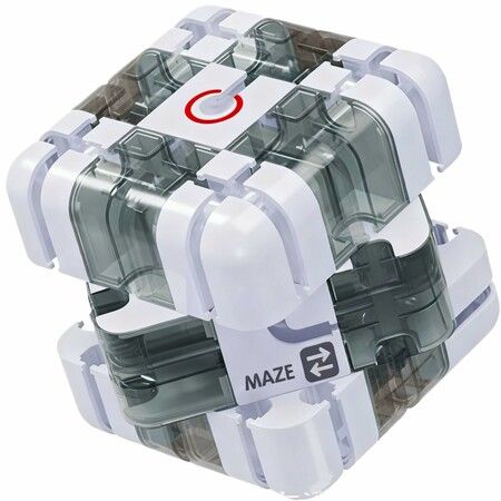 Large Labyrinth 3D Maze Cube,Logical Challenge 3x3 Maze Puzzle Cube Toy for Stress Relief & Logic Development,Educational Focus Game Gift (Grey)