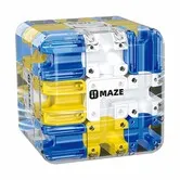 Large Labyrinth 3D Maze Cube,Logical Challenge 3x3 Maze Puzzle Cube Toy for Stress Relief & Logic Development,Educational Focus Game Gift (Blue)