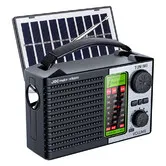 Portable Emergency Radio, Solar Radio with Flashlight and BT Speaker, Portable Am FM SW Radios Full Band Radios for Camping, Travel, Ourdoor, Black Green