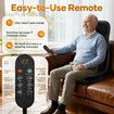 Full Body Massage Chair Cushion Massaging Seat Shiatsu Neck Back Massager Pad Heating Relax Rolling Kneading Vibration Electric Remote Pillow Homasa