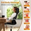 Full Body Massage Chair Cushion Massaging Seat Shiatsu Neck Back Massager Pad Heating Relax Rolling Kneading Vibration Electric Remote Pillow Homasa