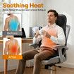 Full Body Massage Chair Cushion Massaging Seat Shiatsu Neck Back Massager Pad Heating Relax Rolling Kneading Vibration Electric Remote Pillow Homasa
