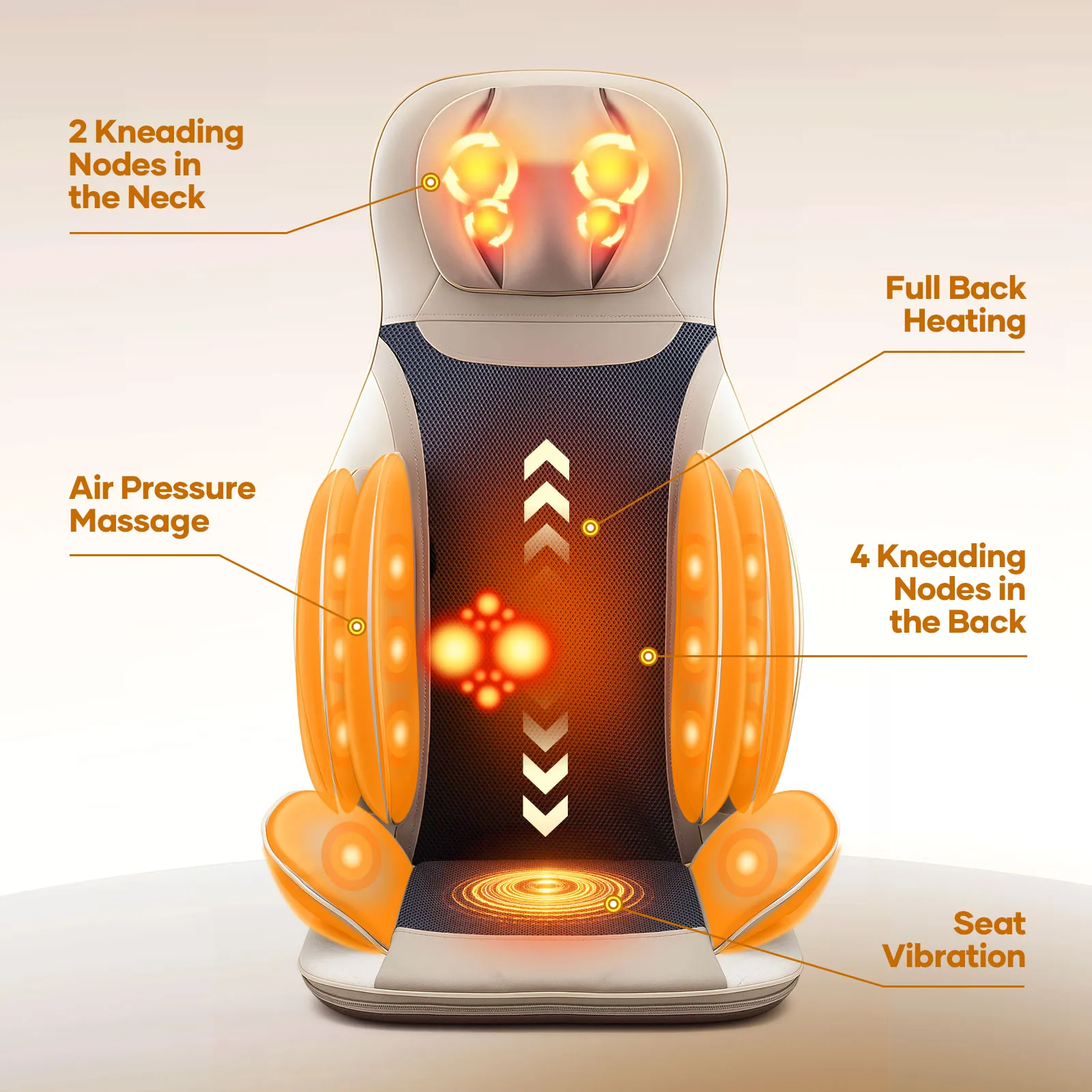 Full Body Massage Cushion Chair Electric Shiatsu Back Neck Massaging Seat Pad Kneading Rolling Vibration Heated Massager Home Remote Pillow Homasa