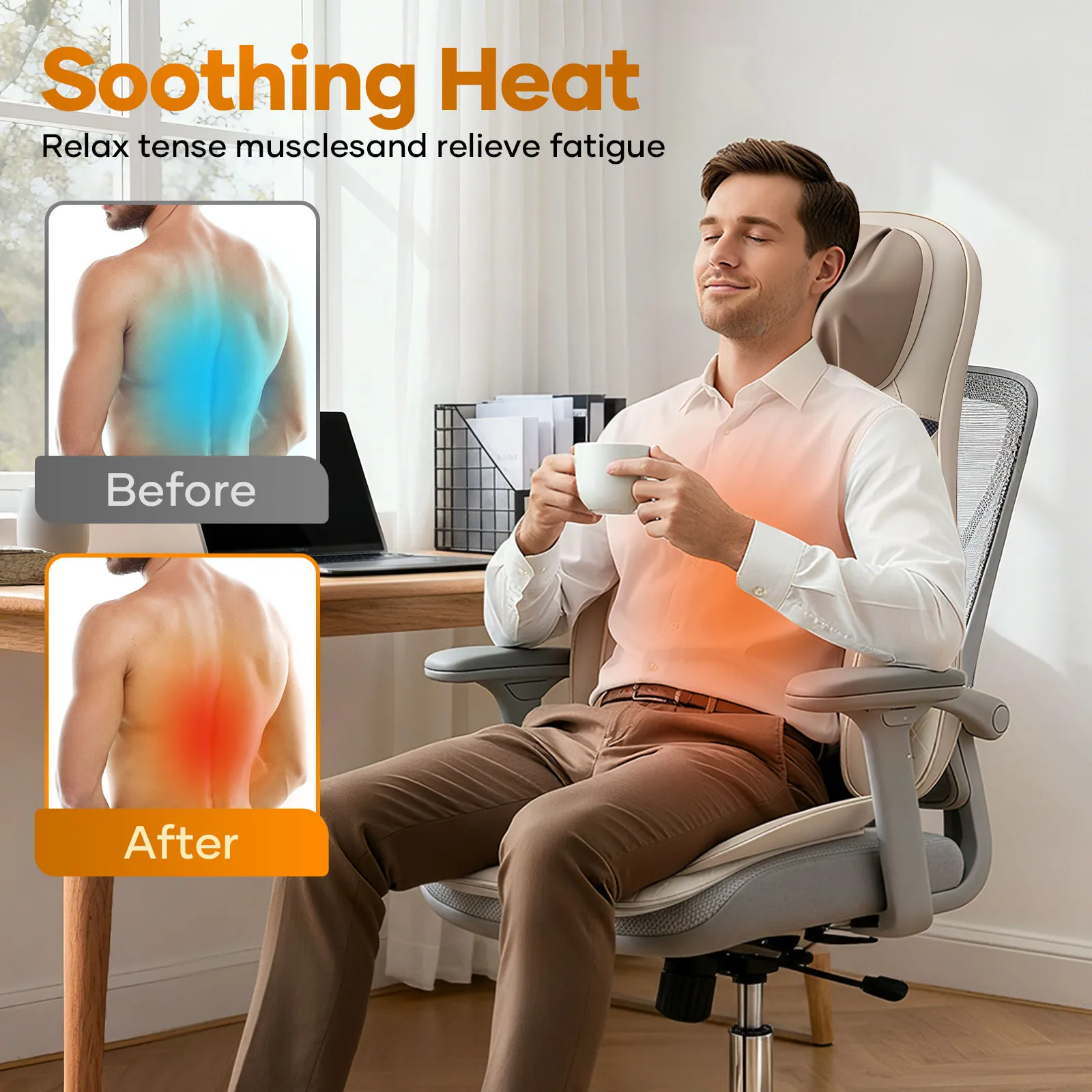 Full Body Massage Cushion Chair Electric Shiatsu Back Neck Massaging Seat Pad Kneading Rolling Vibration Heated Massager Home Remote Pillow Homasa